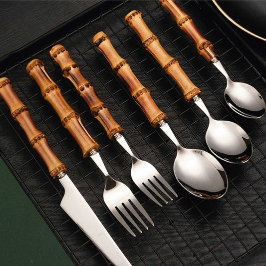 Bamboo Flatware -Place Set of 4 - Summer at Payton's Online Boutique