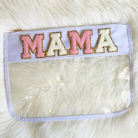 Varsity Letter Clear Pouch Travel Organizer - Summer at Payton's Online Boutique