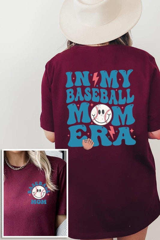 Maroon In My Baseball Mom Era Graphic T Shirt