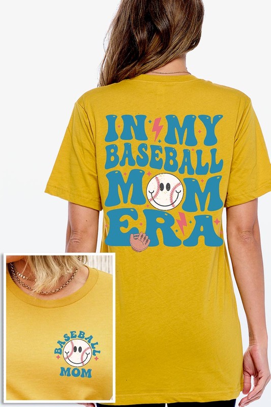 Mustard In My Baseball Mom Era Graphic T Shirt