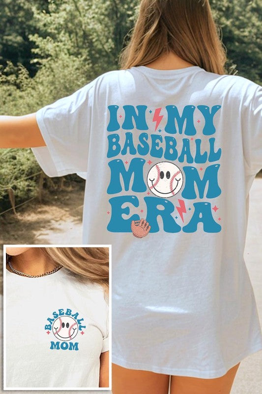 Vintage White In My Baseball Mom Era Graphic T Shirt