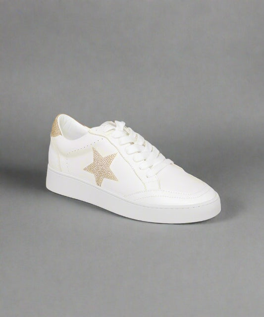 Low-top Rhinestone Star Sneakers - Summer at Payton's Online Boutique