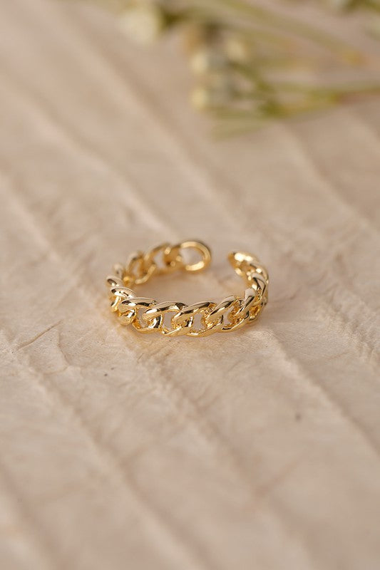 Open chain ring - gold - Summer at Payton's Online Boutique