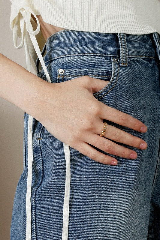 Open chain ring - gold - Summer at Payton's Online Boutique