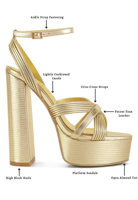 Splendid Cross Strap High Heeled Sandals - Summer at Payton's Online Boutique