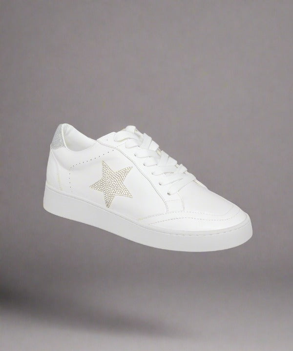Low-top Rhinestone Star Sneakers - Summer at Payton's Online Boutique