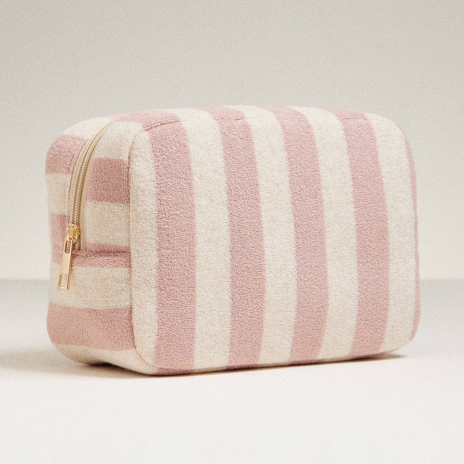 Terry Fabric Striped Pouch