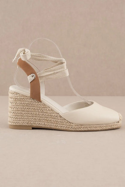 D-ALONDRA ESPADRILLE LACE UP WEDGE - Summer at Payton's Online Boutique