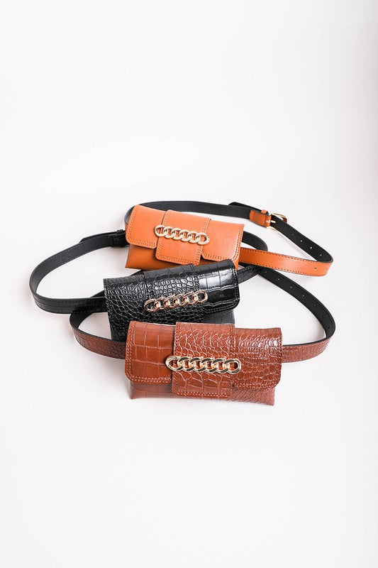 Wide Clutch 6 Ring Chain Belt Bag - Summer at Payton's Online Boutique