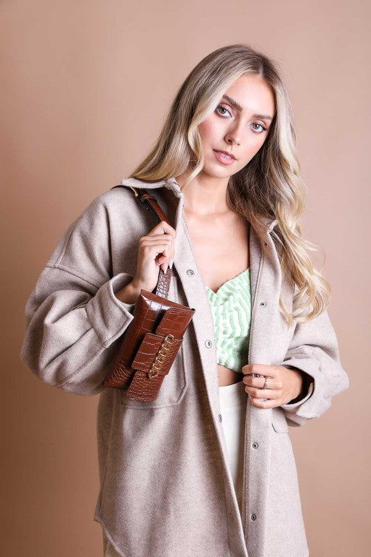 Wide Clutch 6 Ring Chain Belt Bag - Summer at Payton's Online Boutique