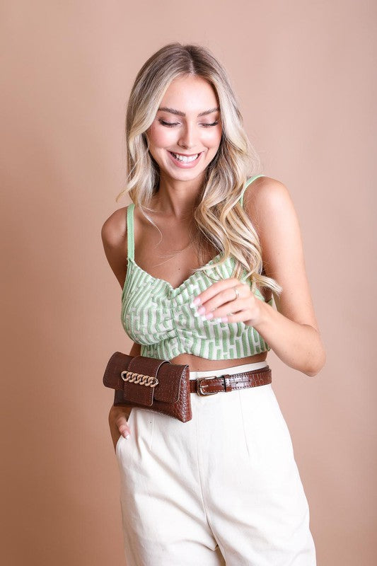 Wide Clutch 6 Ring Chain Belt Bag - Summer at Payton's Online Boutique