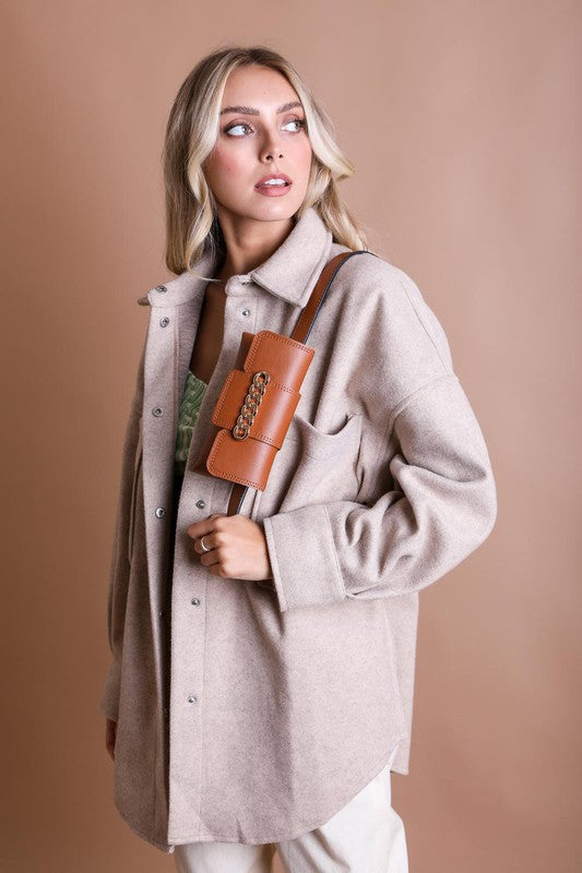 Wide Clutch 6 Ring Chain Belt Bag - Summer at Payton's Online Boutique