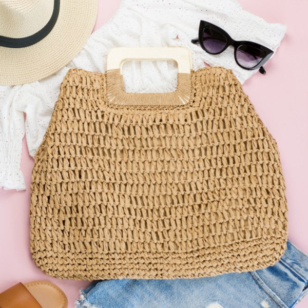 Oversized Straw Tote - Summer at Payton's Online Boutique