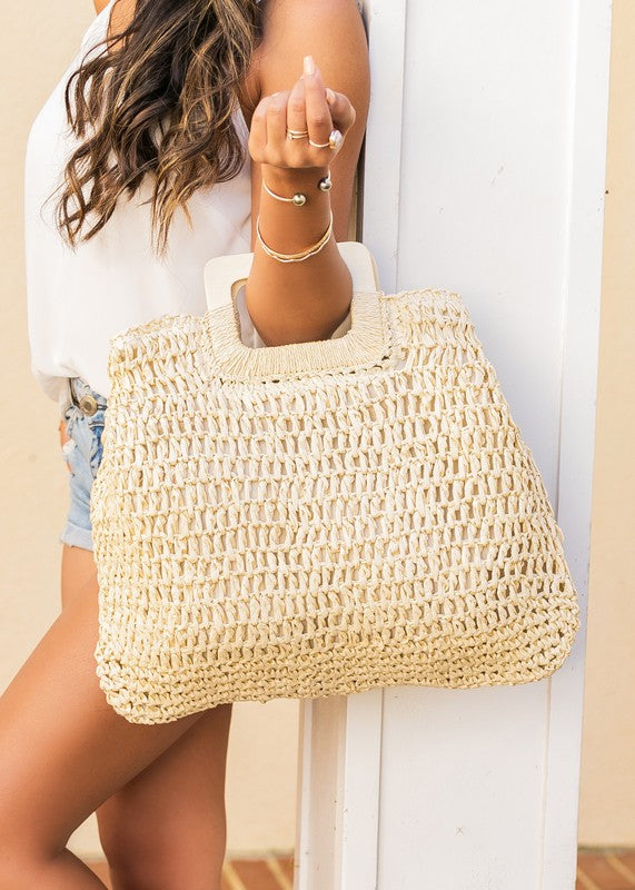 Oversized Straw Tote - Summer at Payton's Online Boutique