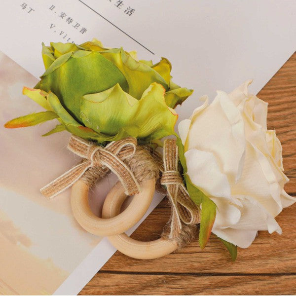 Rosa Napkin Ring -Set of 4 - Summer at Payton's Online Boutique