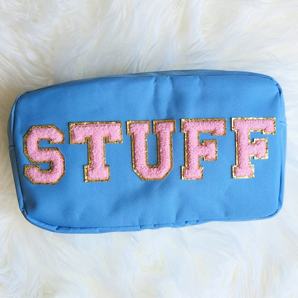Varsity Letter Patch Makeup Bag Glam Stuff - Summer at Payton's Online Boutique