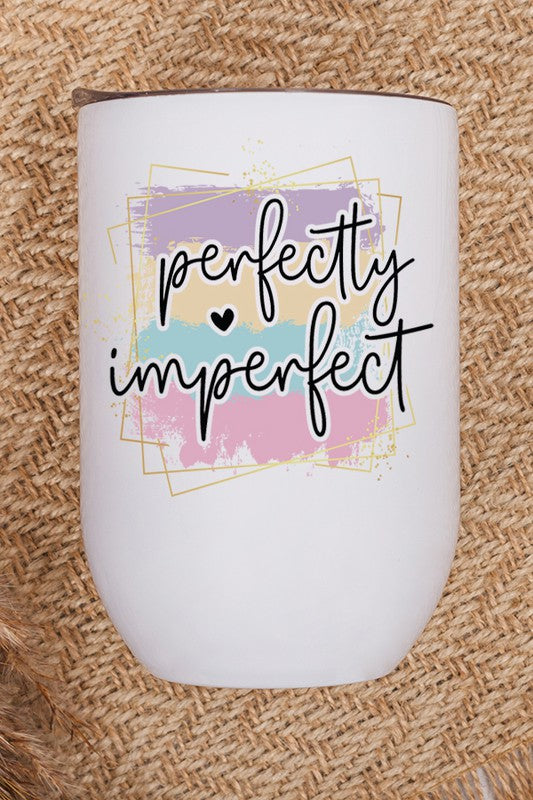 Perfectly Imperfect Pastel Wine Tumbler - Summer at Payton's Online Boutique