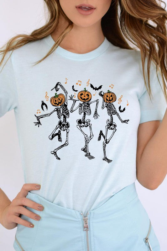 Ice blue dancing skeletons Halloween Shirt - Summer at Payton's Boutique