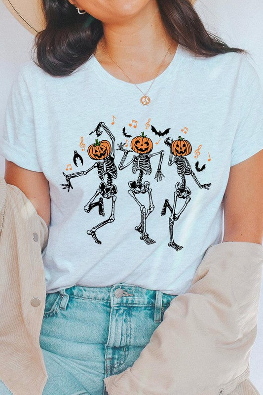 White dancing skeletons Halloween Shirt - Summer at Payton's Boutique