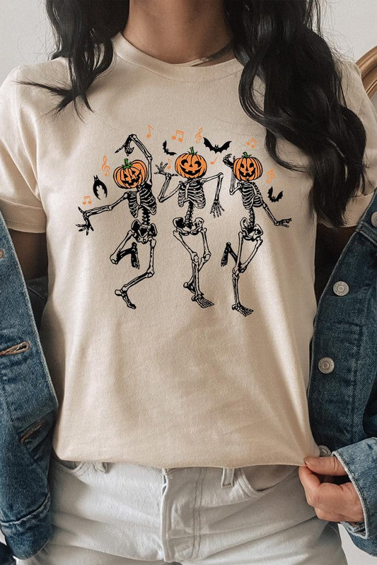 Cream dancing skeletons Halloween Shirt - Summer at Payton's Boutique