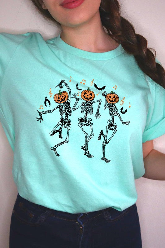 Mint dancing skeletons Halloween Shirt - Summer at Payton's Boutique