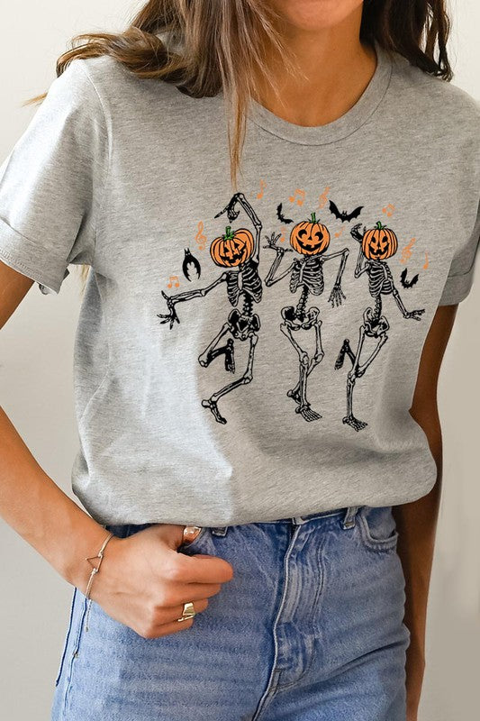 Gray dancing skeletons Halloween Shirt - Summer at Payton's Boutique