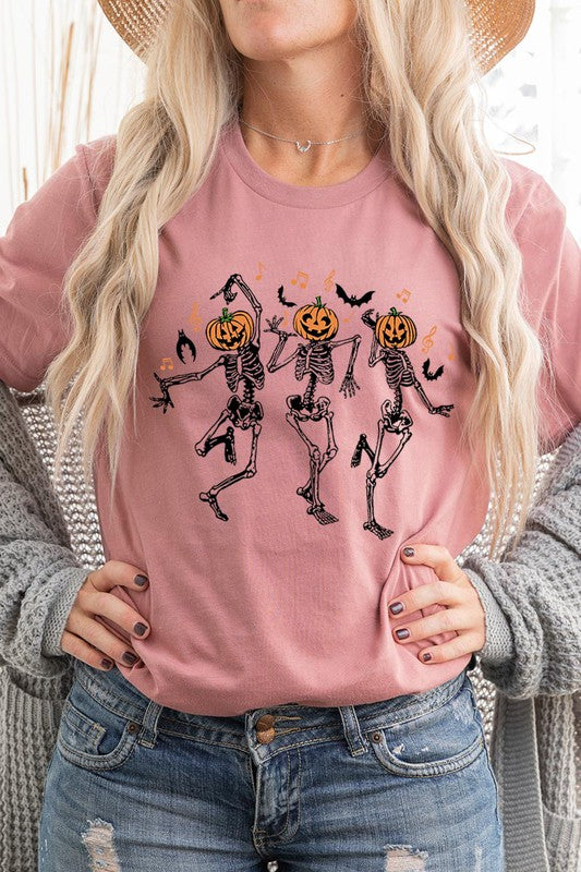 Mauve dancing skeletons Halloween Shirt - Summer at Payton's Boutique