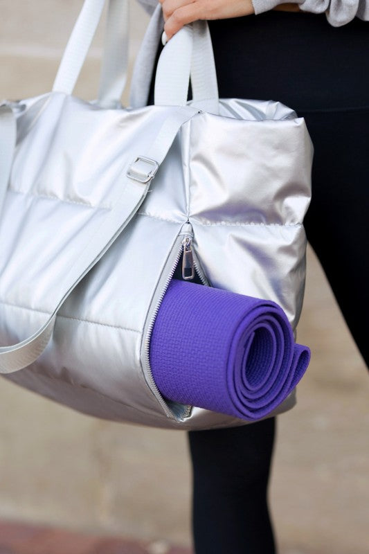 Metallic Puffer Tote - Summer at Payton's Online Boutique