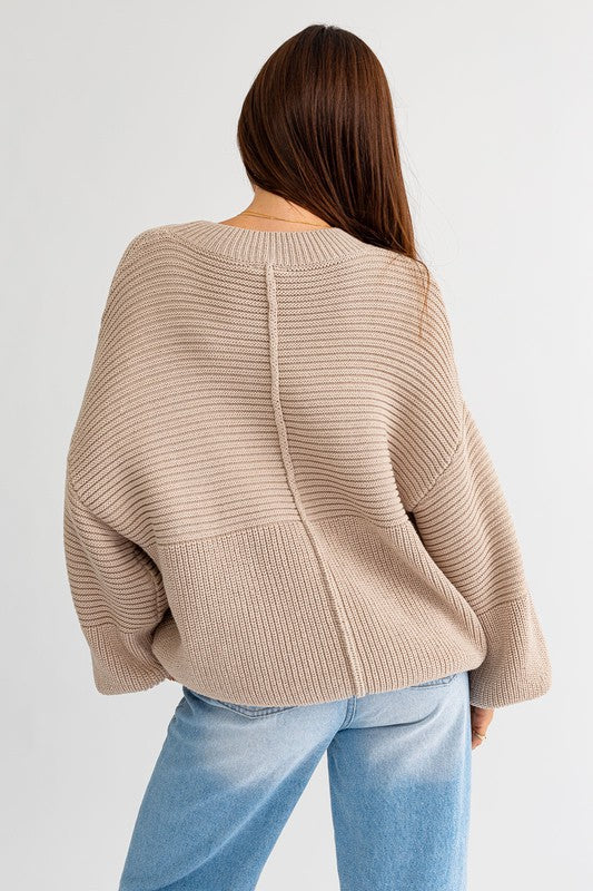 Ribbed Knitted Sweater - Summer at Payton's Online Boutique