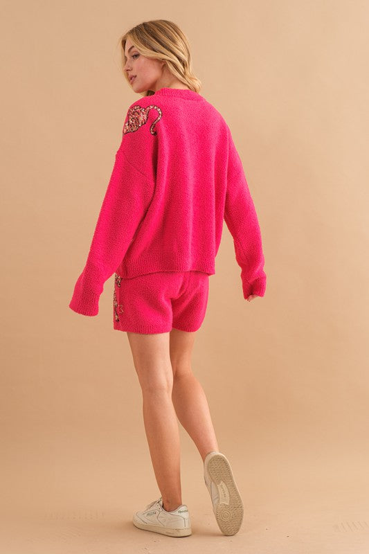 Cozy Soft Knitted Tiger Star Lounge Set - Summer at Payton's Online Boutique