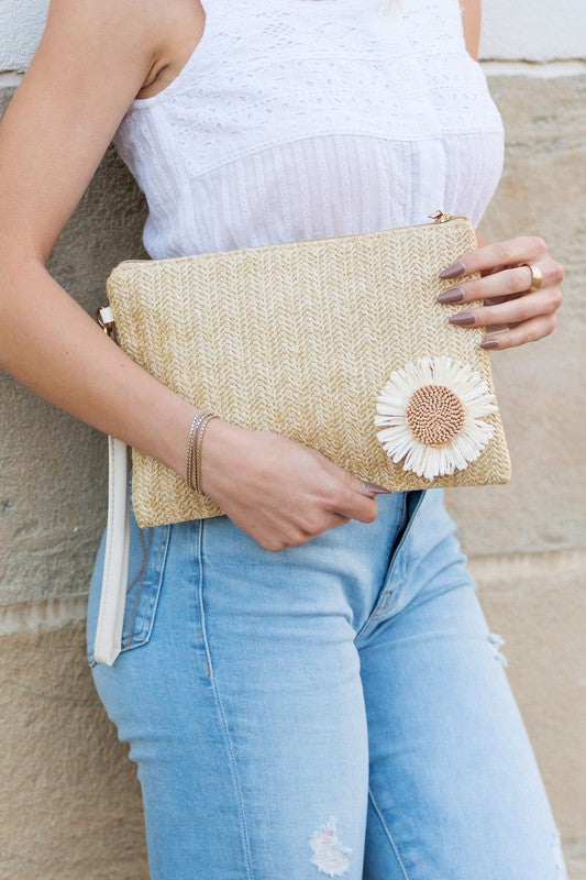 Daisy Wristlet Clutch - Summer at Payton's Online Boutique
