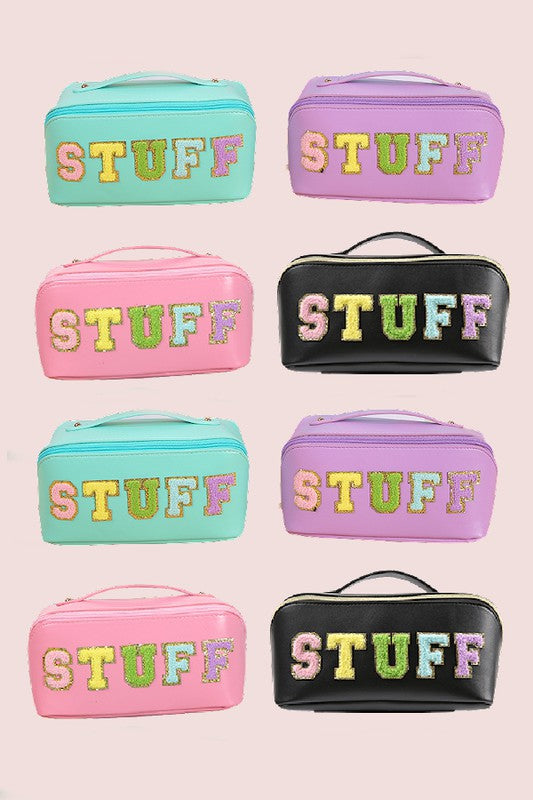 Stuff-Travel Organizer Makeup Cosmetic Bag with Handle - Summer at Payton's Online Boutique