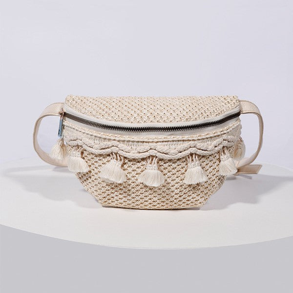 Esme Crochet Tassel Sling Bag - Summer at Payton's Online Boutique
