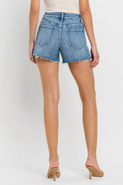 High Rise Side Slit A Line Shorts