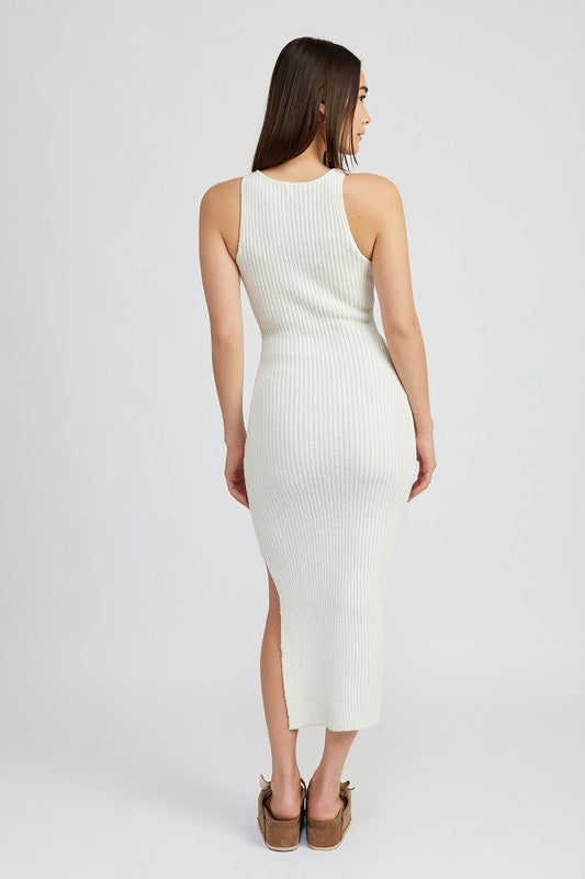 HIGH SLIT TANK MIDI DRESS - Summer at Payton's Online Boutique