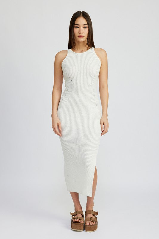 HIGH SLIT TANK MIDI DRESS - Summer at Payton's Online Boutique