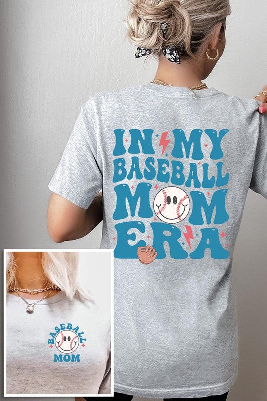 Athletic Heather In My Baseball Mom Era Graphic T Shirt