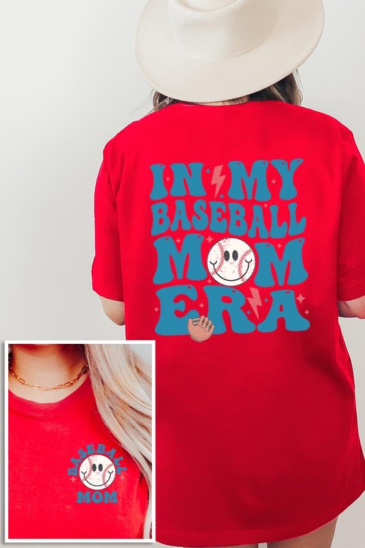 Red In My Baseball Mom Era Graphic T Shirt