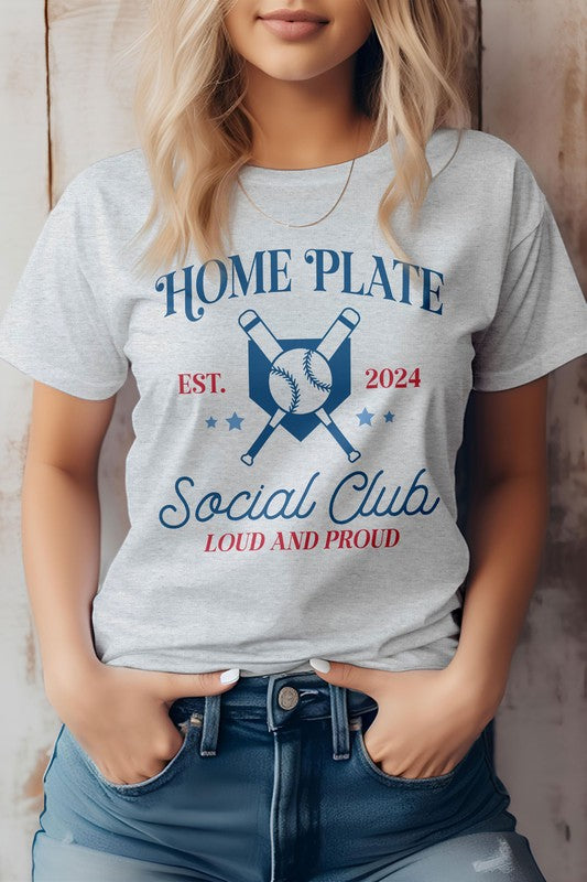 Ash Home Plate Social Club Baseball Graphic Tee