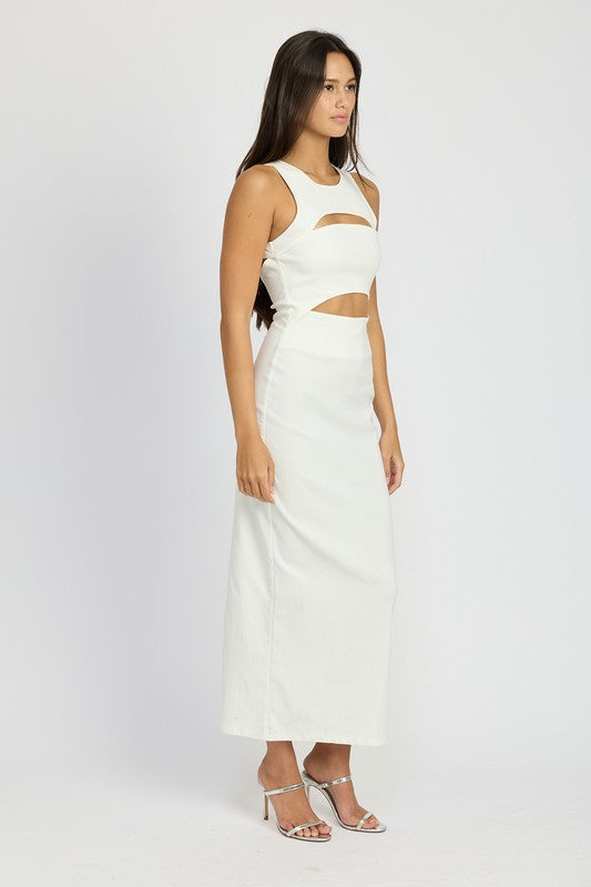 Sleeveless Cut Out Midi Dress - Summer at Payton's Online Boutique