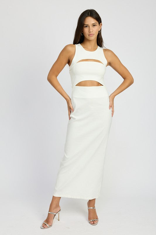Sleeveless Cut Out Midi Dress - Summer at Payton's Online Boutique