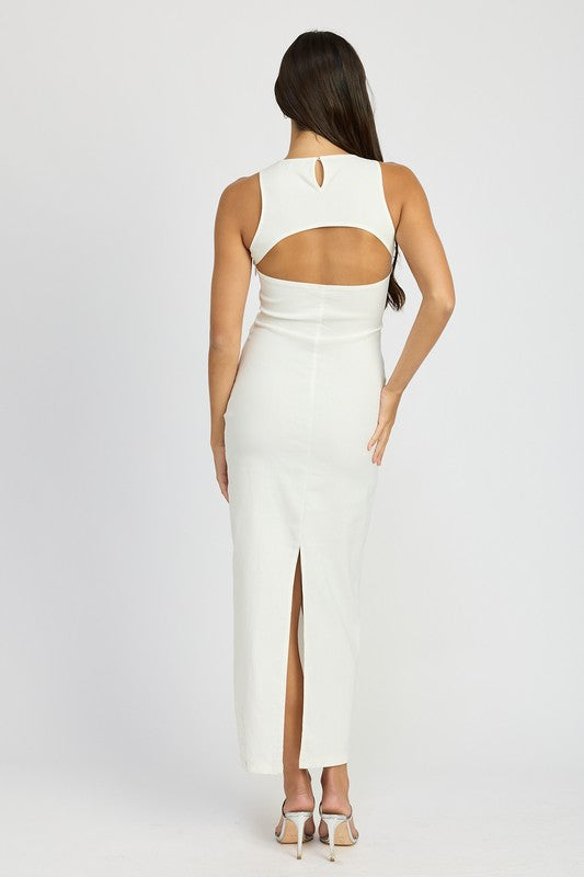 Sleeveless Cut Out Midi Dress - Summer at Payton's Online Boutique