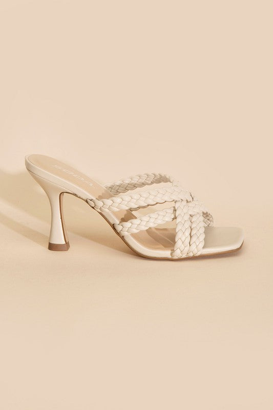 Kellan Double Cross Braided Heels