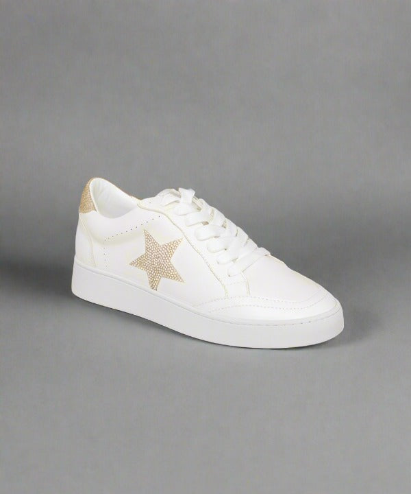 Low-top Rhinestone Star Sneakers - Summer at Payton's Online Boutique