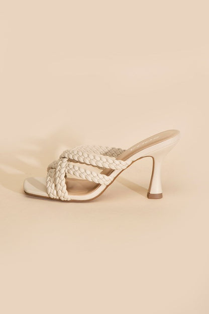 Kellan Double Cross Braided Heels