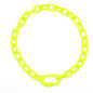 Luxe Link Enamel Chain Necklace, Neon Yellow