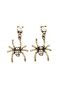 Dangle Rhinestone Spider Earrings