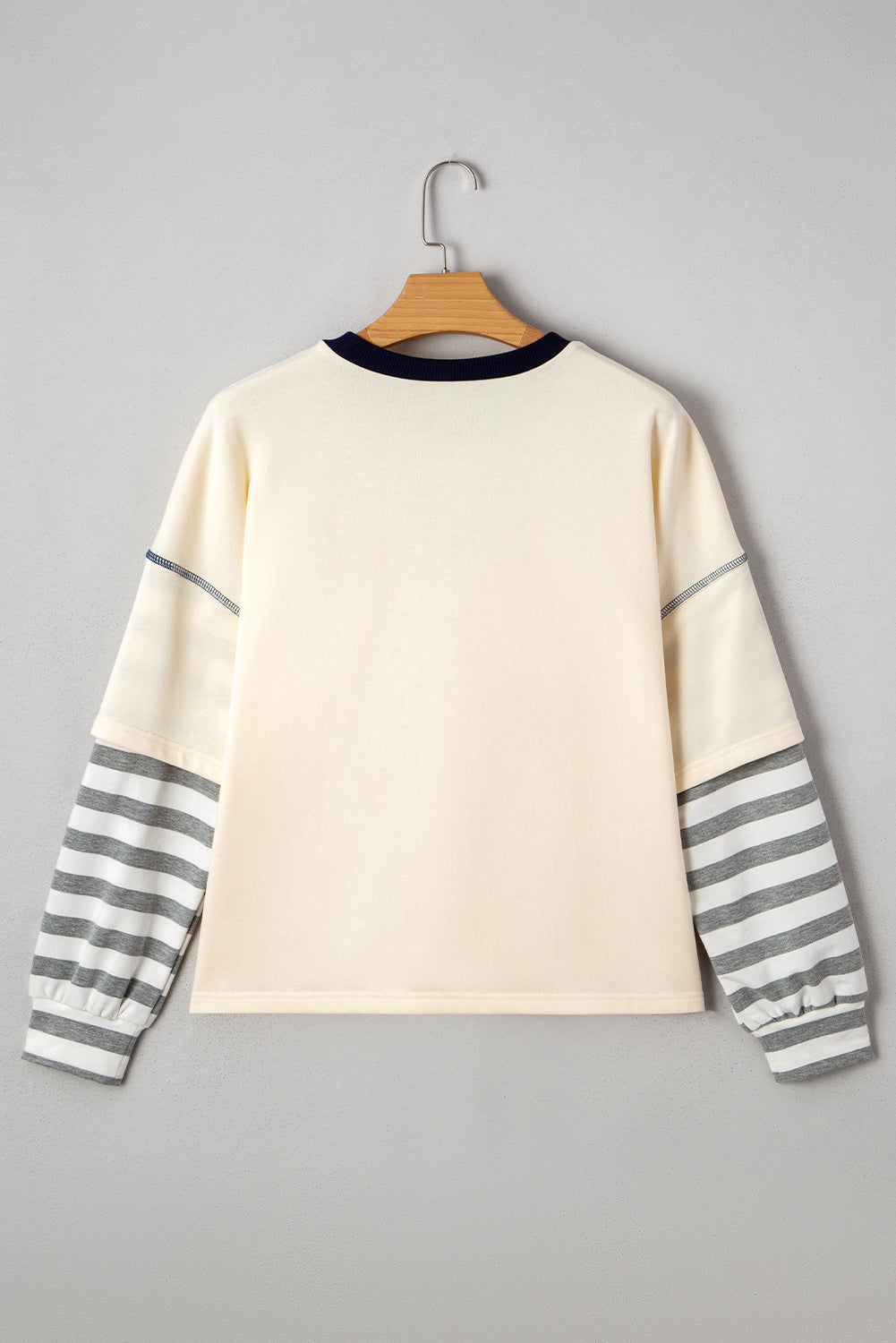 Ashley Striped Long Sleeve Two-in-one Top