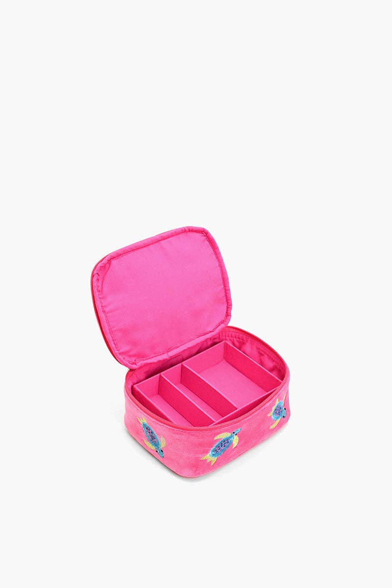 Velvet Jewelry Box – Hand-Stitched Travel & Home Organizer with Removable Tray