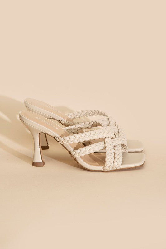 Kellan Double Cross Braided Heels